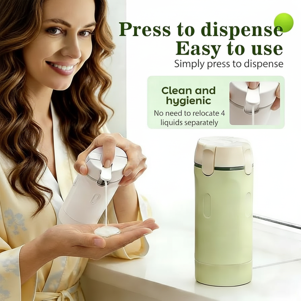 4-in-1 Travel Dispenser Bottle